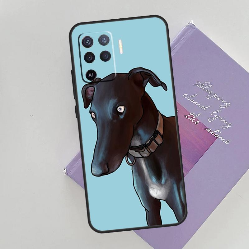 Galgo Greyhound Dog Cover For Oppo A78 A98 A74 A54 A94 A15 A16 A17 A52 A72 A76 A96 A53 A57S A58 A5 A9 Phone Case