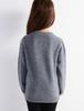 Girls' V-neck Wool Base Layer Sweater - Soft, Warm, Skin-friendly, Solid Color One-Piece Top