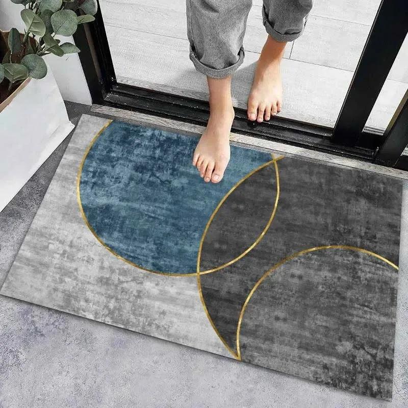 Boho Ethnic Style Geometric Pattern Floor Mat, Modern Cartoon Print Rug For Entryway Non-Slip Carpet Ideal For Home Decoration