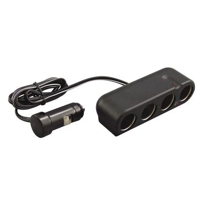 Tsuchiya Yac Car Socket Separate Cord 18cm Long X 13cm Splitter, 4-Way Socket, Type, Wide, PZ-727