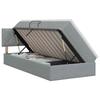Storage Bed with Mattress Light Grey 90 X 200 Cm Velvet