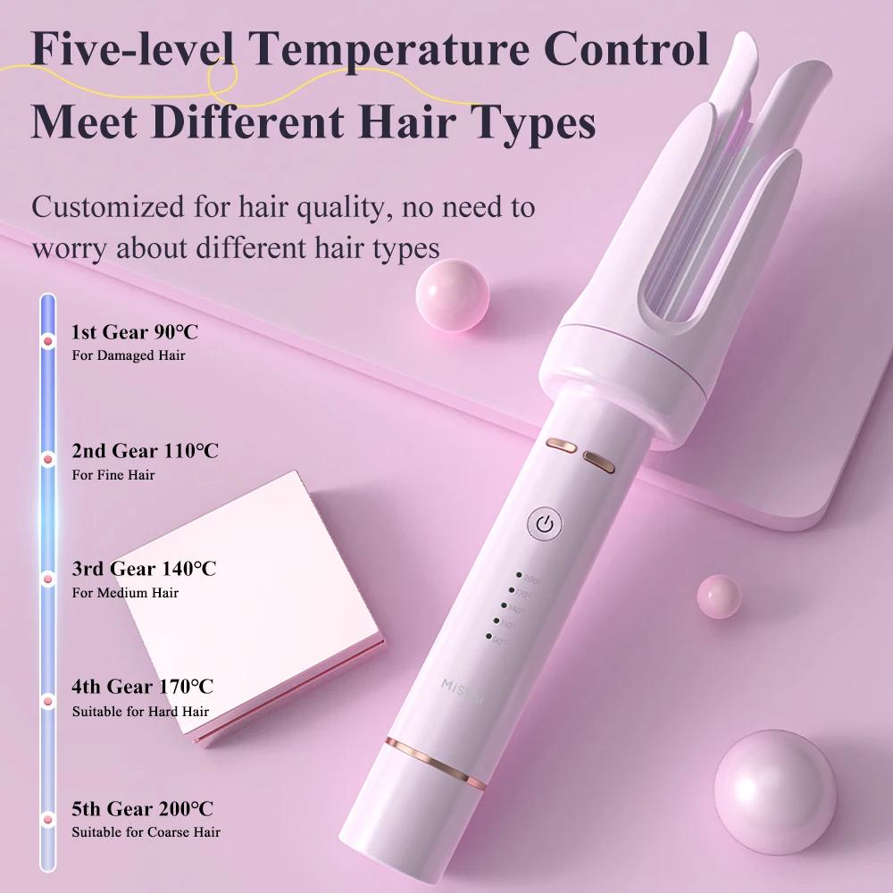 Professional Hair Curling Iron Wand Ceramic Electric Salon Styling Tool 5 gears temperature control Small Curly Crimping Iron