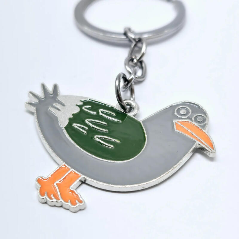 Good luck charm peace cute dove keyring key holder keychain