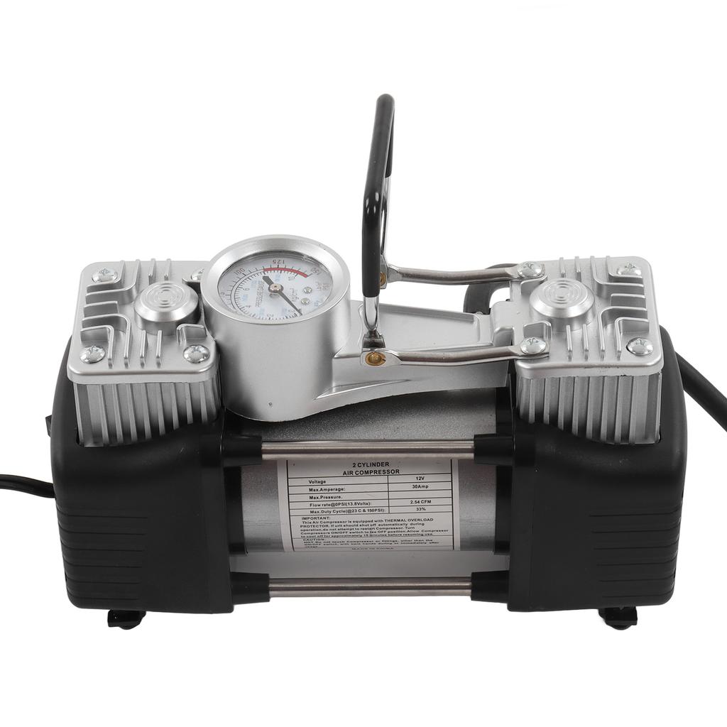 Tragbarer Reifenfüller 150PSI Doppelzylinder 180W Luftkompressorpumpe für Automobil DC 12V