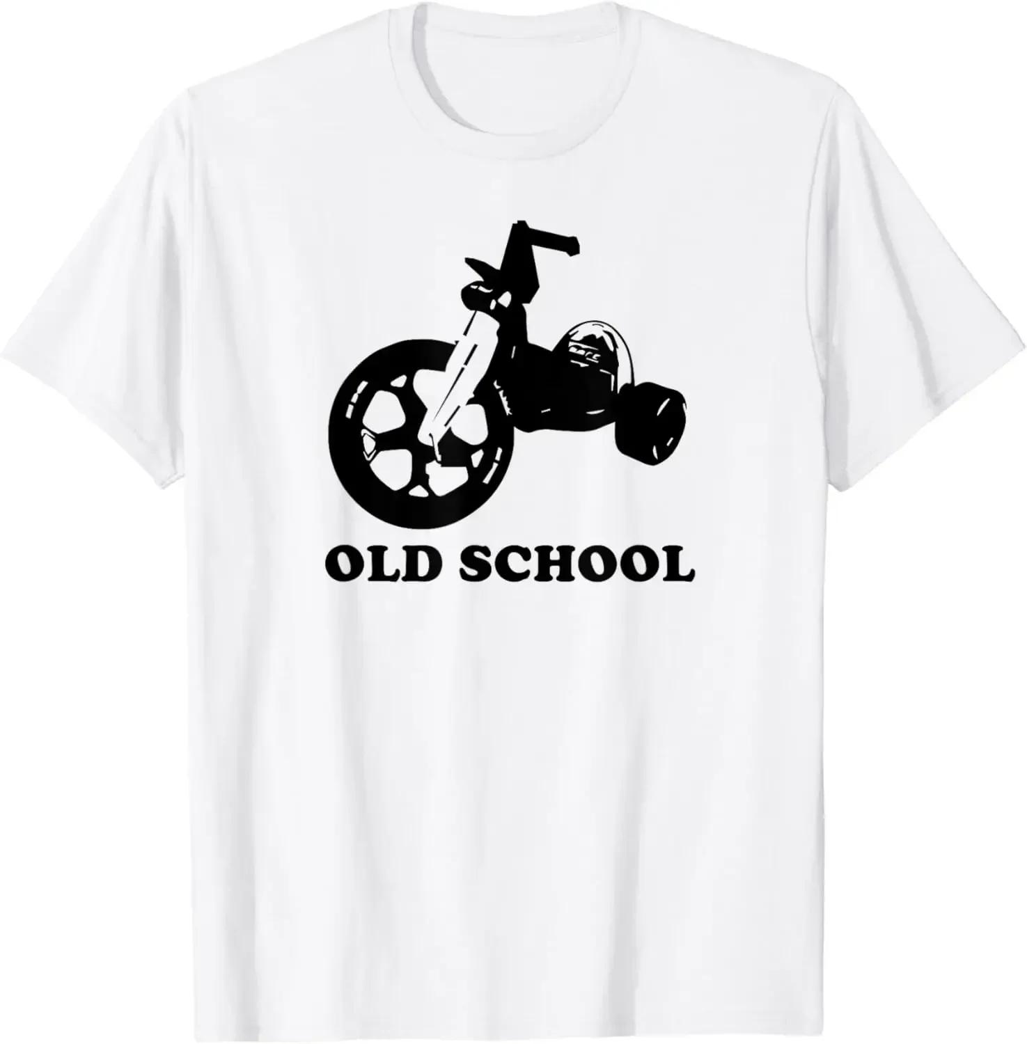 Old School Big Wheel Tricycle Graphic Cotton Crewneck TShirt Unisex Casual Short Sleeve S