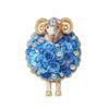 1Pcs Lovely Flower Sheep Brooches For Women Unisex 6-Color Rhinestone Year Of The Sheep Animal Party Office Brooch Pin Gift