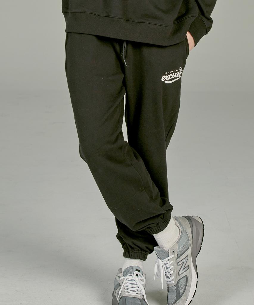 Igseukeoseu Ec Wide Jogger Sweatpants Black