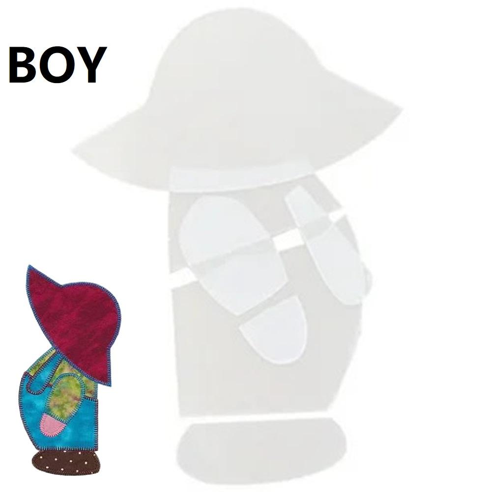 

12-дюймовая акриловая милая шаблонная линейка для девочки и мальчика, стегальные трафареты для идей коллажной раскладки, шаблон Сью в чепчике и Билла в комбинезоне