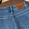 Si Baishe Women's High-Waist Slim-Fit Washed Denim Shorts