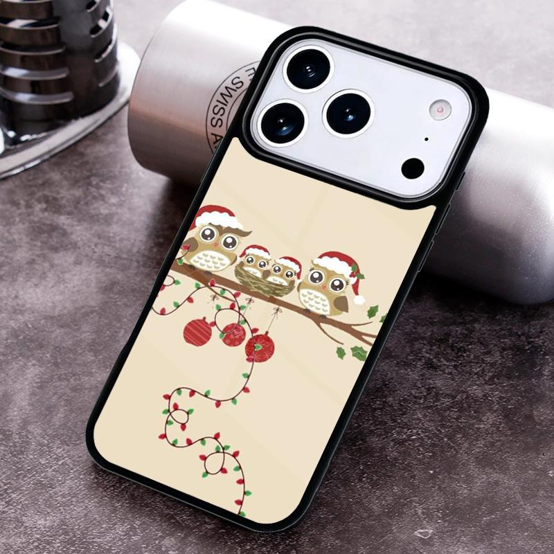 Christmas Owl soft Phone Case For iPhone 17 16 15 14 13 12 11 Pro Max Plus 17Air Soft Silicone Cover
