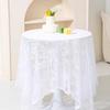 1pc Nordic High-end White Lace Tablecloth Hollow Field Style Picnic Background Cloth Tea Table Decoration