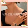 Fashion 2 Pieces, Style Bracelet Ring Women's Jewelry Set, Simple, Geometric, Drip, Round