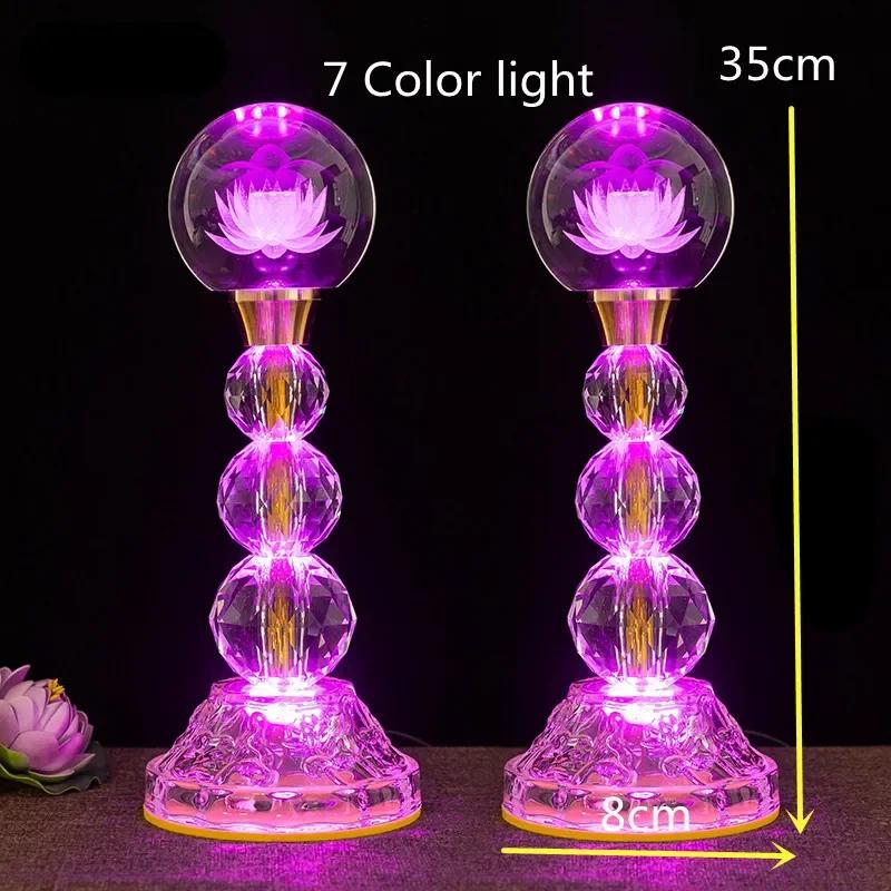 

2 шт./34 см хрустальный имитационный подсвечник для гостиной, домашнего декора, буддийского зала, буддийской посуды, декора фэн-шуй, подсвечника 110v