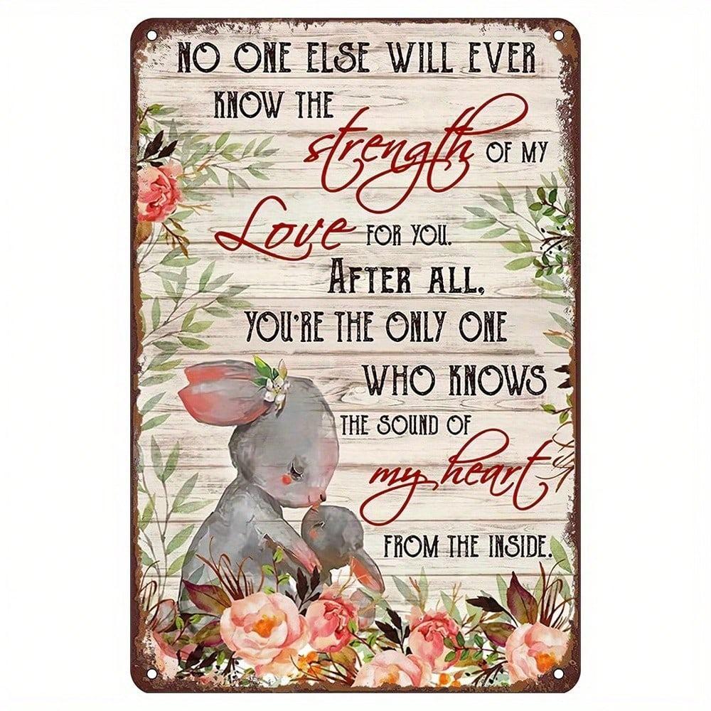 Retro Rabbit Tin Sign Metal Wall Art Vintage Home Decor 8x12 Inch 20x30cm