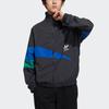 Adidas Originals Clover Ts Track Top Contrast Stitching Pattern Logo Jacket Men Jacket Black HF5942