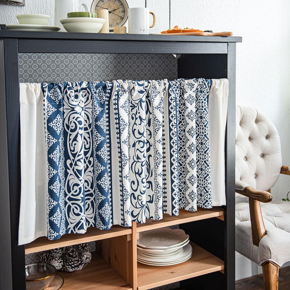 Hollow Out Lace Half Curtain Boho Tassel Kitchen Curtains Multifunctional Window Curtains Drapery For Bedroom Bathroom Decor