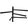 Towel Rack Aluminum Alloy Towel Shelf with 5 Bars Rotatable and Durable for Bathroom and Kitchen Black
