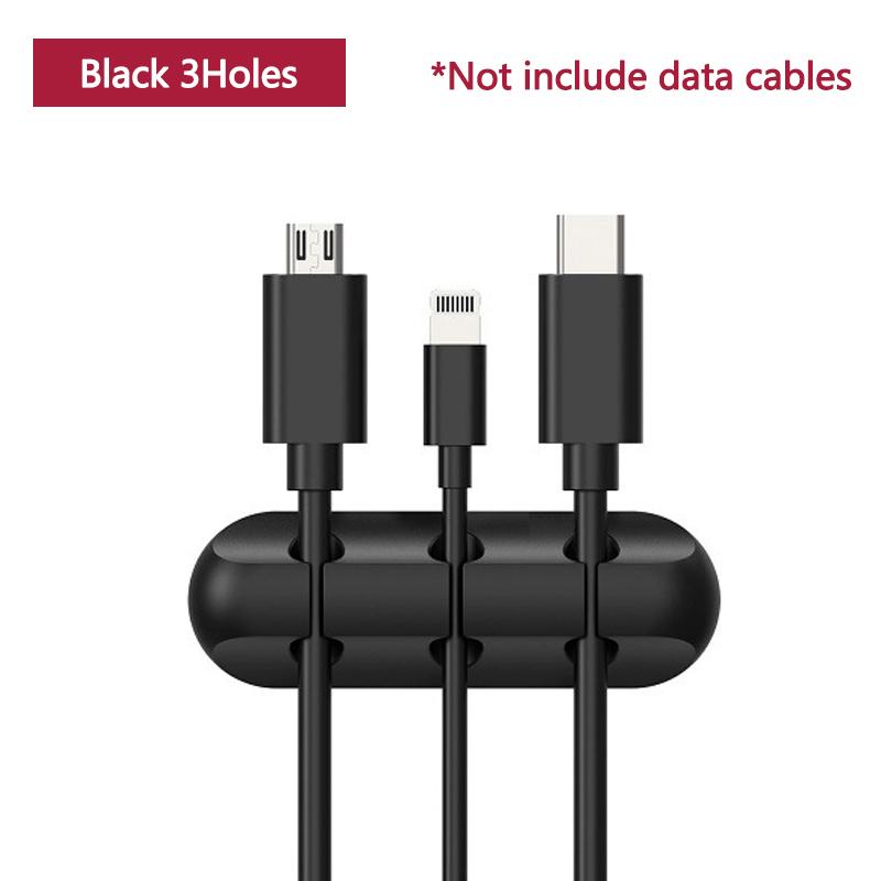 WV Silicone USB Cable Organizer Cable Winder Desktop Tidy Management Clips Cable Holder for Mouse Headphone Wire Organizer