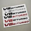 1Pcs 3D ABS Chrome Logo V8 BITURBO Emblem Car Fender Side Badge Decal For C63S C63 E63 G63 G500 Sticker Accessories