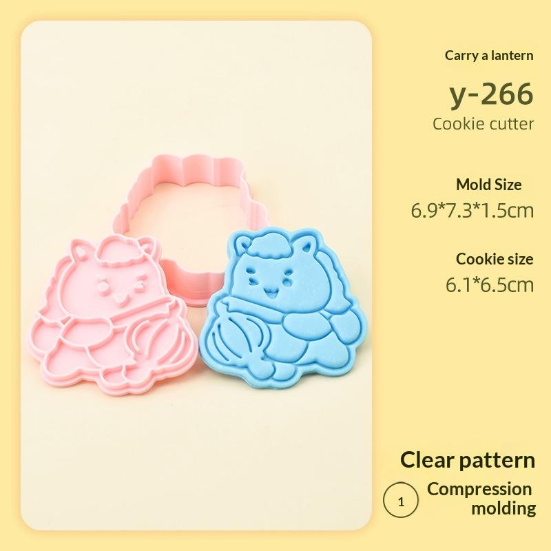 2026 DIY Chinese New Year Cartoon Biscuit Mould Cookie Cutter 3D Pressing Baking Mould Spring Festival Decorating Tools