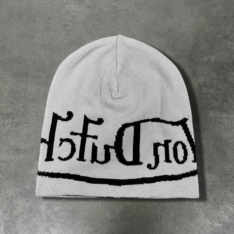 

Европейская и американская модная жаккардовая вязаная шапка с надписью, устойчивая к холоду и теплая, для осени и зимы average size серый