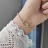 Nuovo Bracciale da Donna Regolabile Placcato Oro Lucido Completamente Intarsiato di Strass Forma a Goccia Moda Bracciale in Zircone Gioiello Regalo
