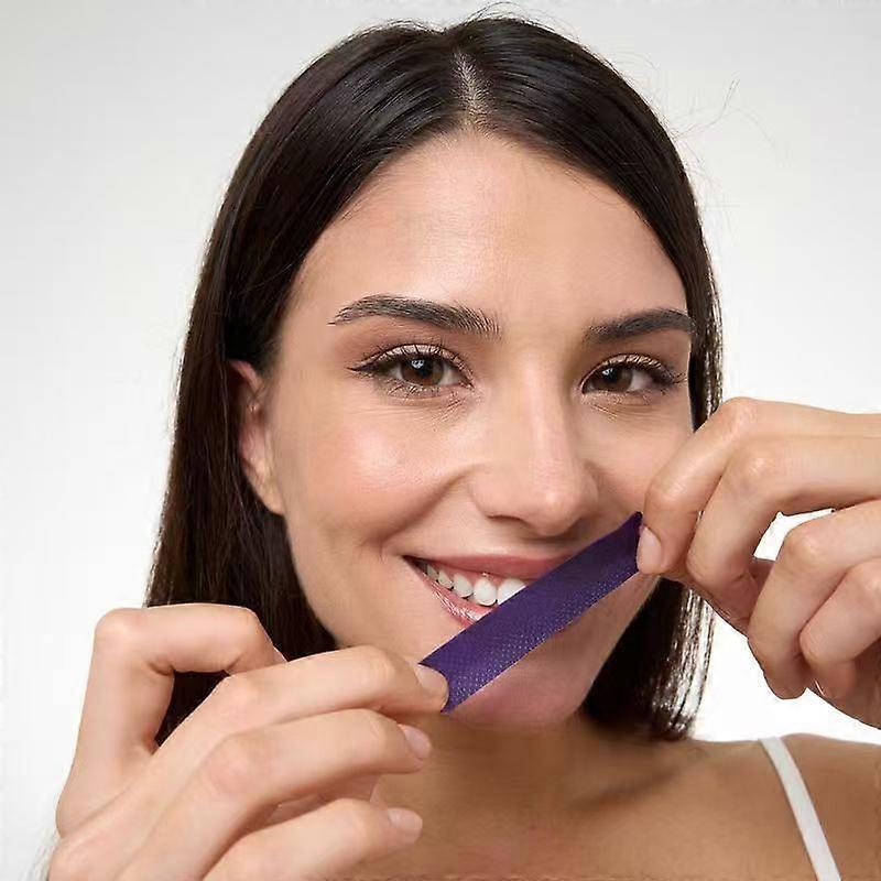 Purple Whitening Teeth Strips for Daily Use Gentle Formula Enamel Protection and Stain Removal