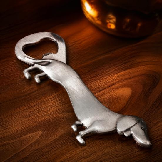 Vintage Bronze Bottle Opener Dachshund Dog Opener, Zinc Alloy Cute Puppy Beer Portable Metal for Kitchen Bar And Home Unique Gadget