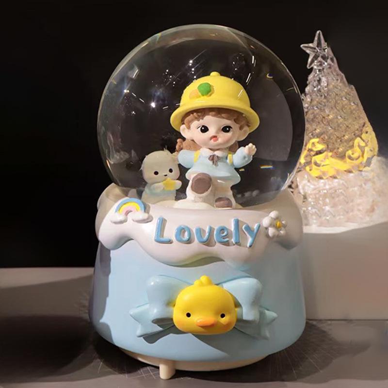 Astronaut Crystal Ball Music Box Ornament - Student Snow Globe Birthday Gift