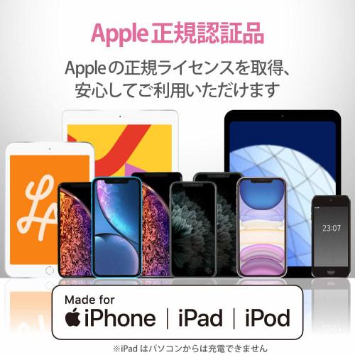 ELECOM Lightning Cable Lightning iPhone Charging Cable Aluminum Connector Semi-Heavy Duty [Compatible with iPhone 13 / 12 / SE (2nd Generation)] Apple