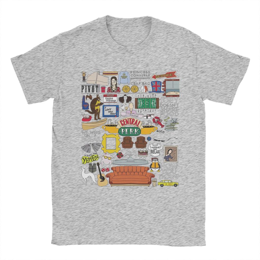 Hipster Funny Friends TV Show T-Shirt for Men Round Collar Cotton T Shirts  Short Sleeve Tees Birthday Gift Clothing