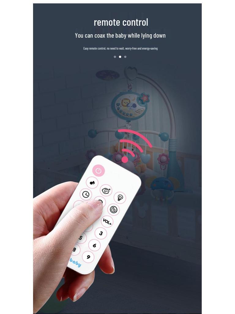 Multifunctional Rotating Music Crib Mobile – Soothing Toy for Newborns