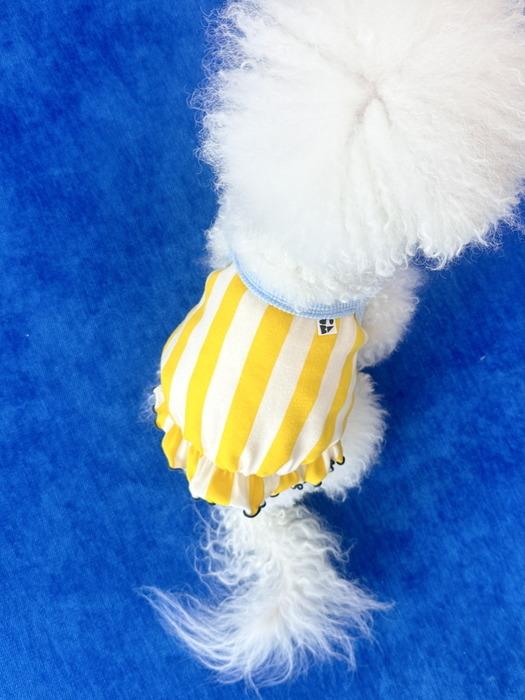 

PLUM STUDIO Vertical Stripe Crop Top - Blue Banana XL