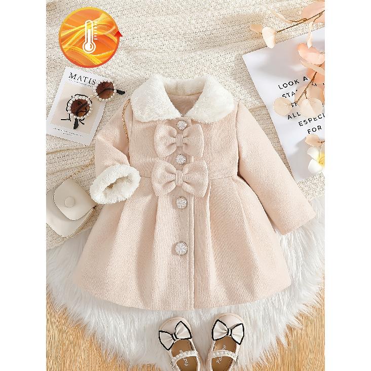 high qualityBaby Girl Clothing, Baby Products, Girls' Clothing, Fashionable And Versatile Button Jacket For Baby Girls, 0-3 Years Old, With A Long