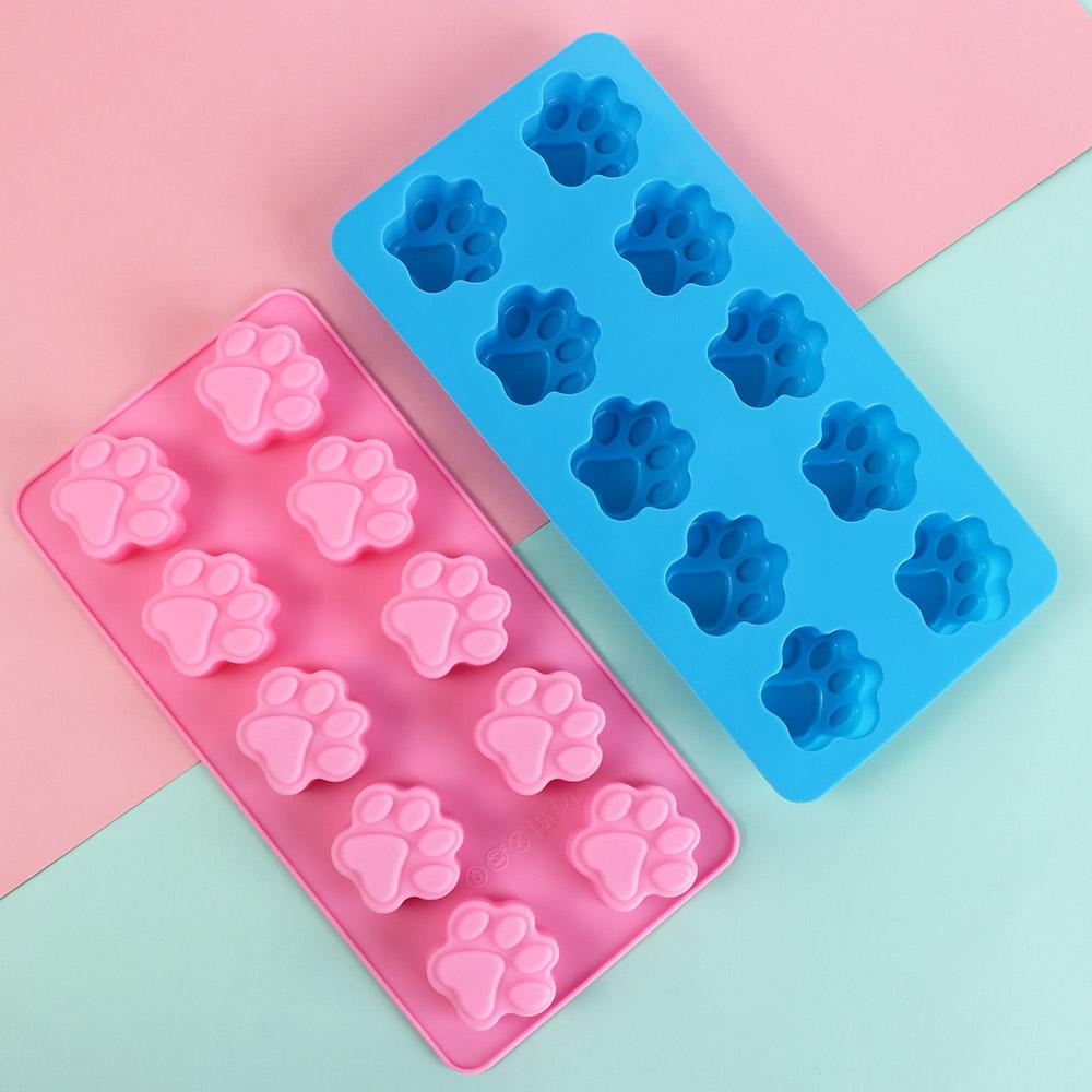 High Temperature Resistance Dog Paw Baking Moulds Easy Demoulding Candy Mold Bone Ice Trays  Jelly