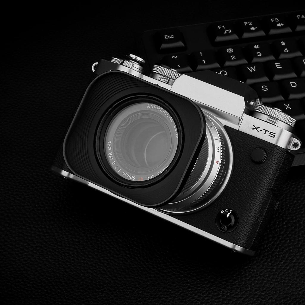 Haoge Bayonet Square Metal Lens Hood for Fujifilm Fujinon XF 50mm F2 R WR compatible with and LH-X50 Lens, X-Pro2, X-Pro1, X-T2, X-T1, X-T20, X-T10,