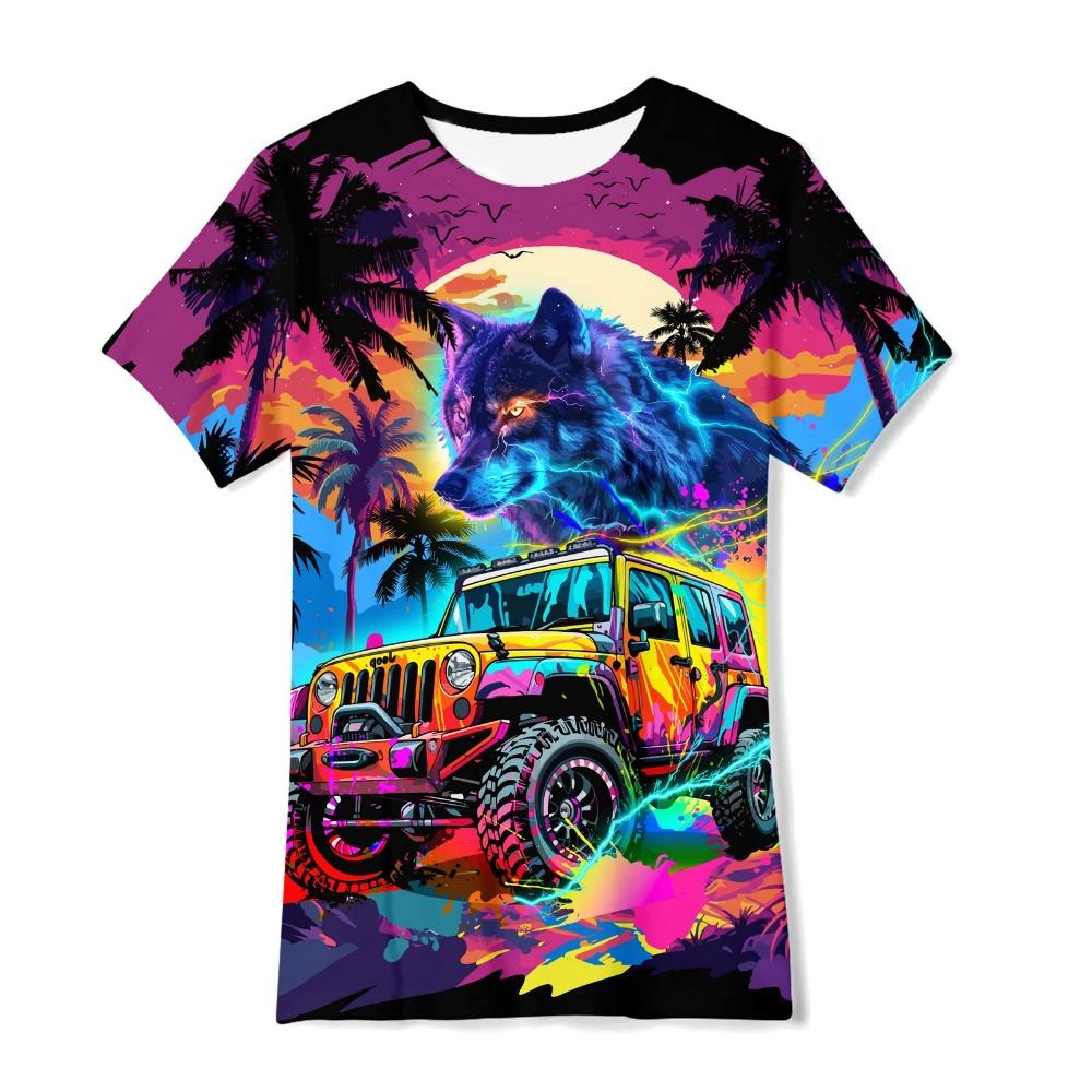 3D Cute Animal Cat Print T-shirt Men Women Summer Animal Casual Tops Tees Kids Cartoon O-neck Short Sleeve T Shirt Hawaii Tshirt