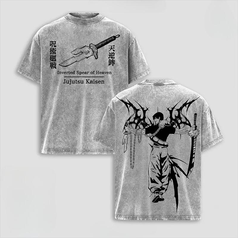 Fushiguro Toji Jujutsu Kaisen Graphic T Shirt Men Women Casual Cotton Tshirts Vintage Washed Tee Harajuku Male Oversized T-shirt