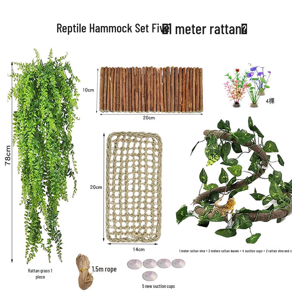 Reptile Habitat Decor: Simulation Vine with Lizard, Chameleon, Snake & Gecko Climbing Features