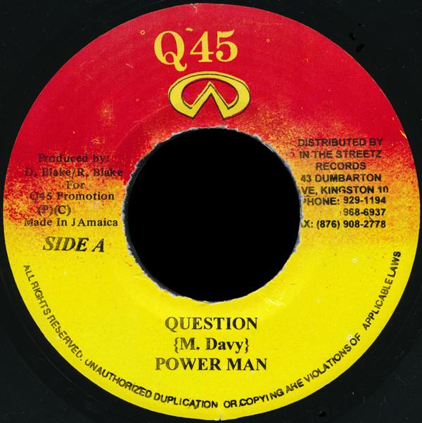 7inch Record DANNY ENGLISH / POWERMAN - Who / Question NONE Q45 Jamaica Reggae, Ska & Dub Used