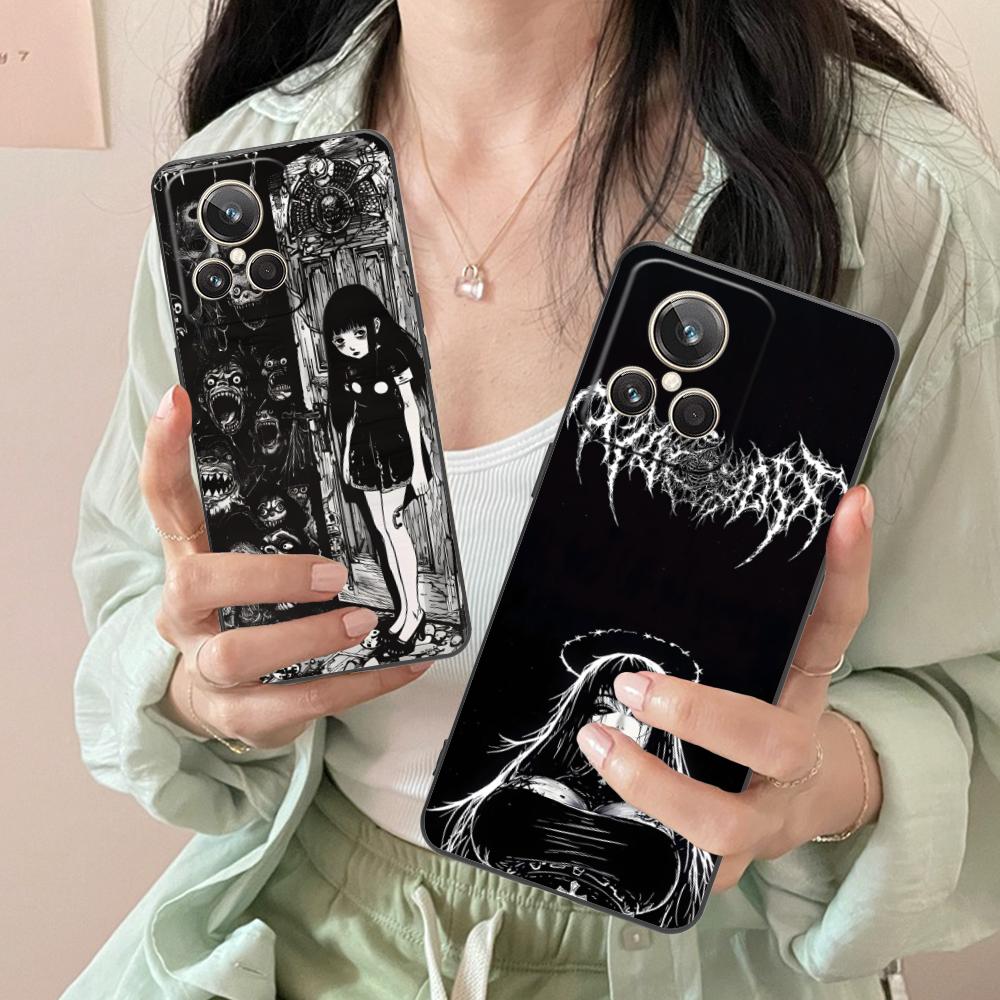 Terror Gothic Art Mobile Phone Case for Realme 15 14 13 12 11 10 9 Pro Plus T I Lite 5G Colorful Printing Cover Luxury Cover