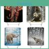 Elephant Shower Curtain Waterproof Polyester Mildew Free Bathroom Curtains With Colorful Art And Easy Hooks
