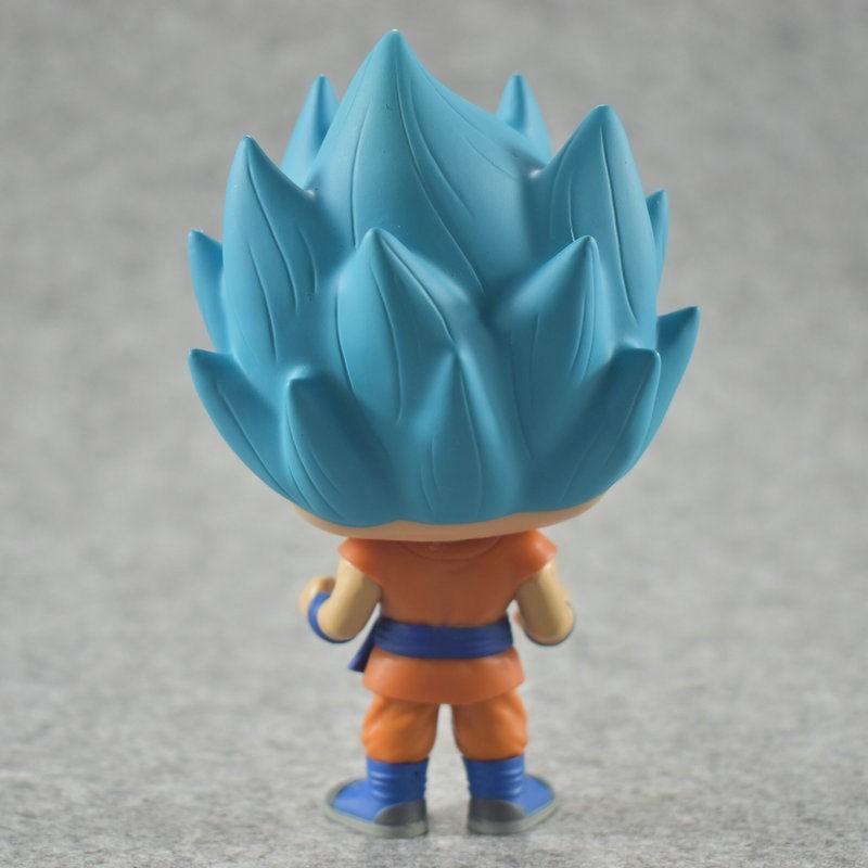 Hochwertige Pop Blue Goku Vegeta Figur mit atemberaubendem rosa Haar und klassischem Design