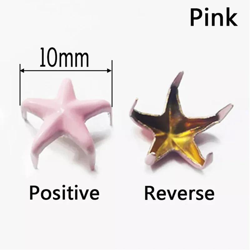 Star Rivets 7mm 10mm 15mm 20mm Gold Silver Buttons DIY Scrapbooking Embellishment Handmade Shoes Bags Fastener Brads Decors