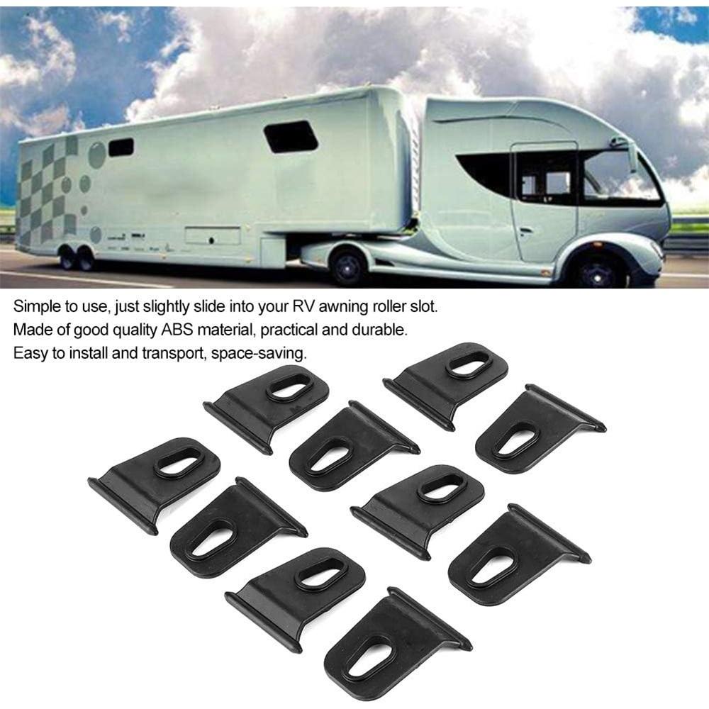 10 ΤΕΜ. Άγκιστρα Τέντας RV, Κρεμάστρα Ρούχων RV Κλιπ Φωτός Τέντας RV Άγκιστρο Τέντας Μαύρο Για RV Κάμπινγκ Σκηνή Εσωτερική Εξωτερική Διακόσμηση