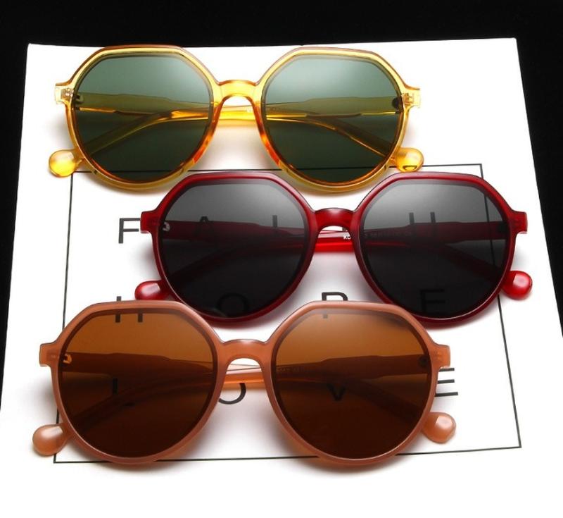 New Fashion Style All-match Trend Sunglasses Personalized Round Frame Sunglasses Ins Trend Candy Color Big Frame Sunglasses