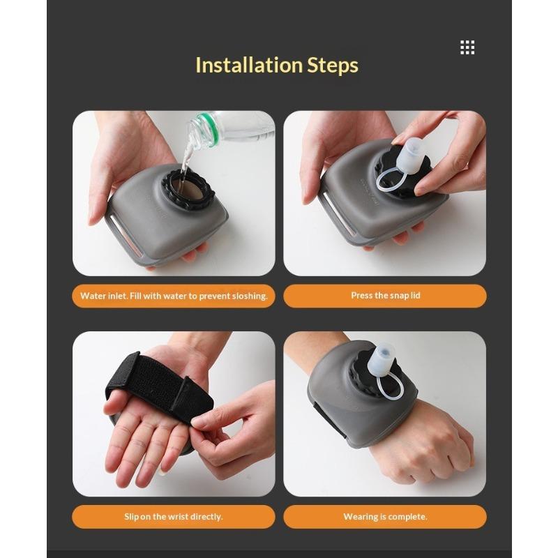 Wrist Sports Water Bottle, Food Grade Silicone Water Cup