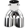 3 Inch Exhaust Tip, Universal Stainless Steel Exhaust Tailpipe Dual Tailpipe Slant For Most Cars