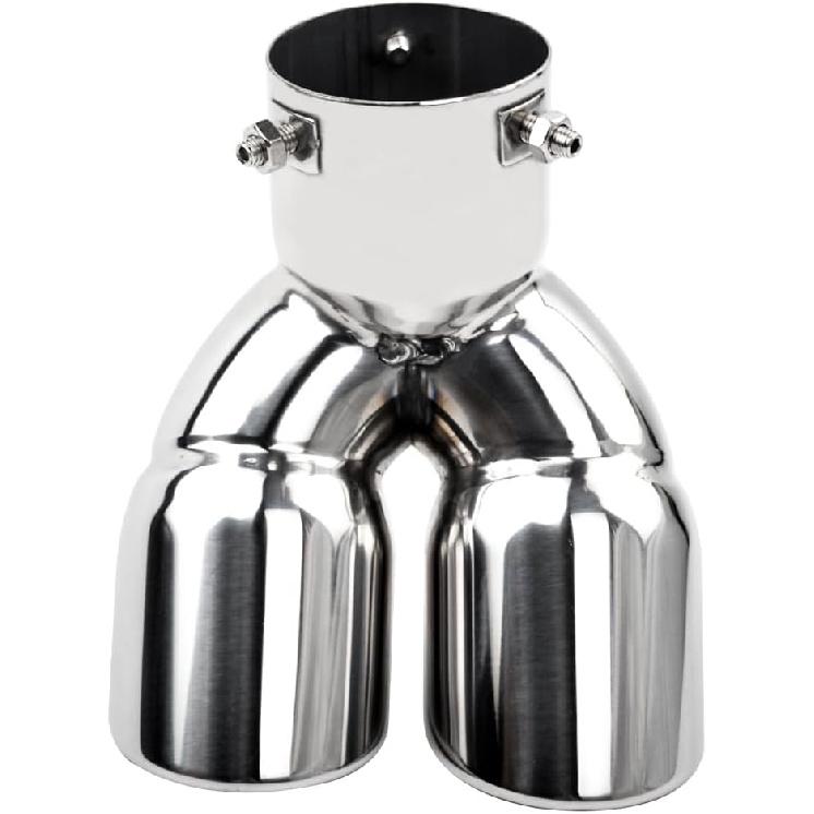 3 Inch Exhaust Tip, Universal Stainless Steel Exhaust Tailpipe Dual Tailpipe Slant For Most Cars