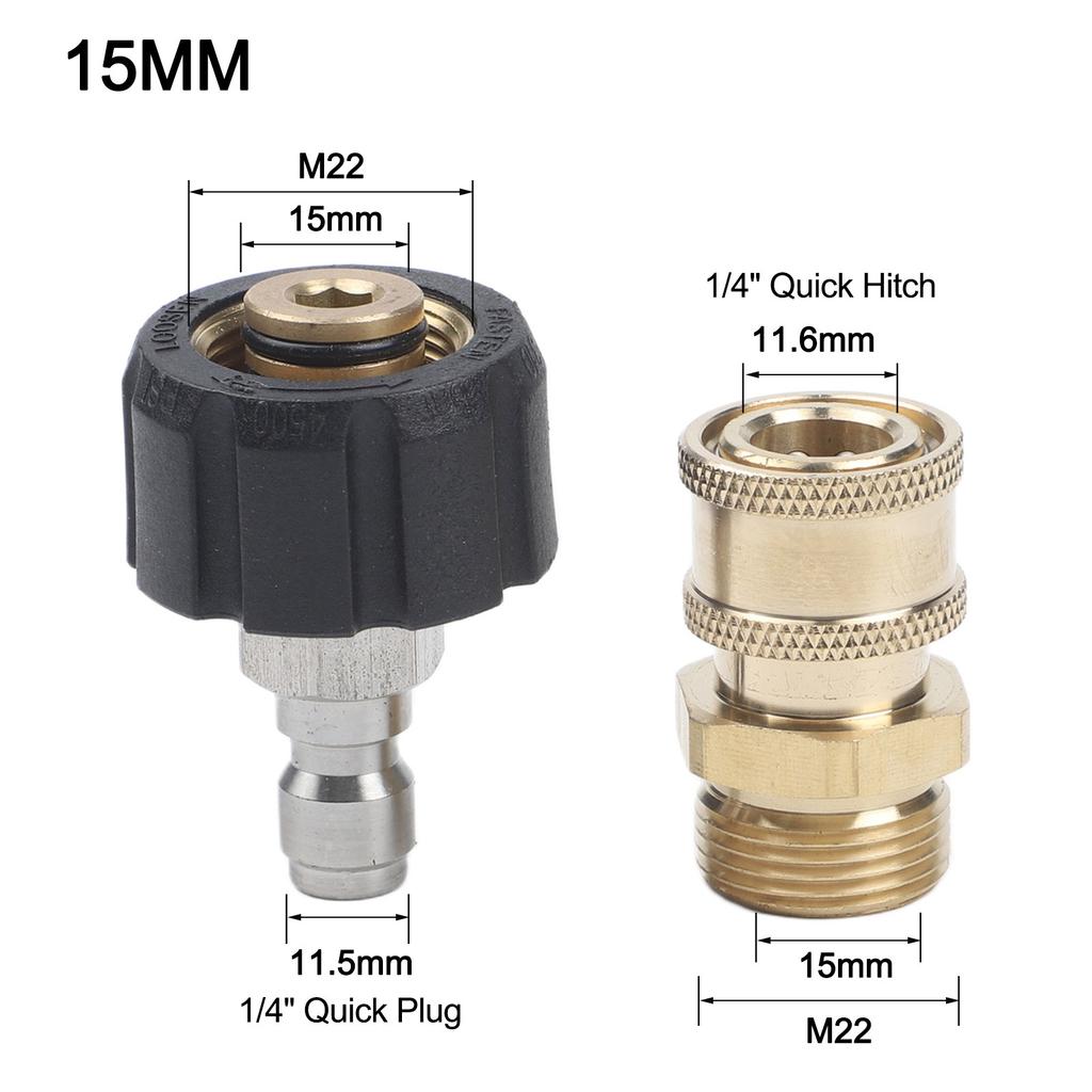 Swivel Coupling Adapter M22 Quick Connect 5000PSI for High Pressure Cleaners